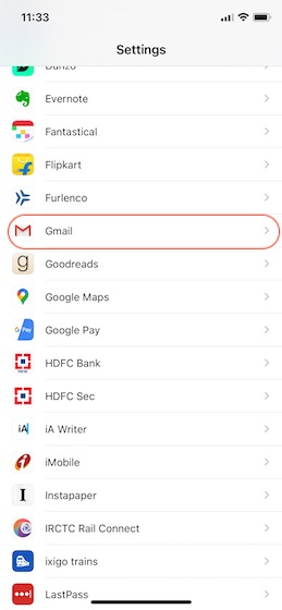 1. Configure Gmail como su correo electrónico predeterminado en iPhone
