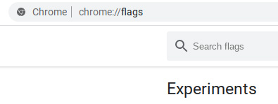 ir a las banderas de Chrome en Chromebook