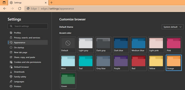 C Mo Personalizar Microsoft Edge Con El Selector De Temas De Color ...