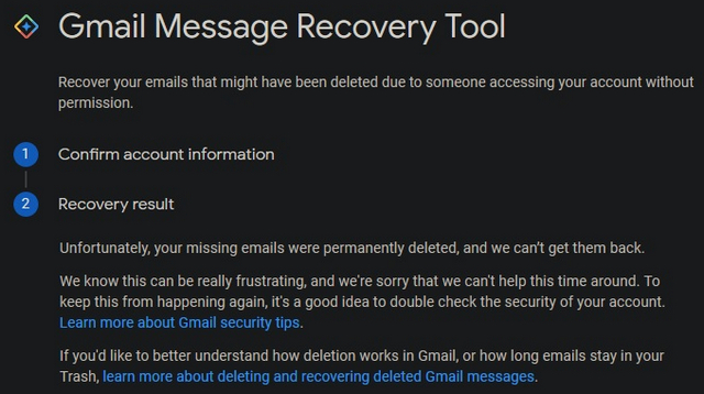Recuperar correos electrónicos eliminados permanentemente en Gmail