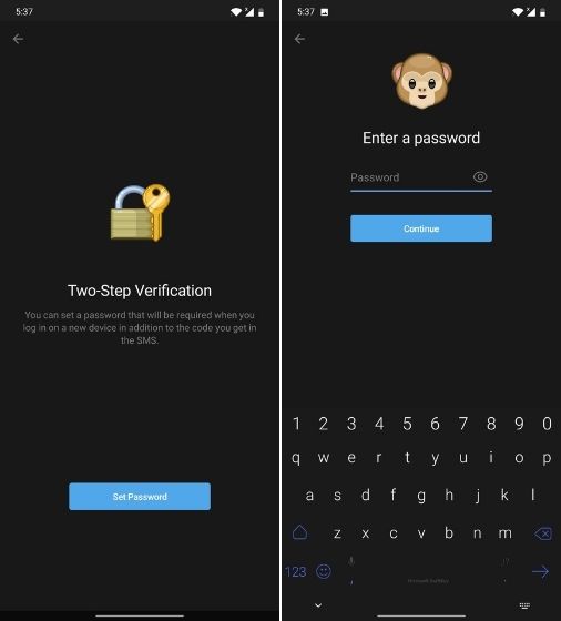 Habilitar la verificación en dos pasos en Telegram (2021)