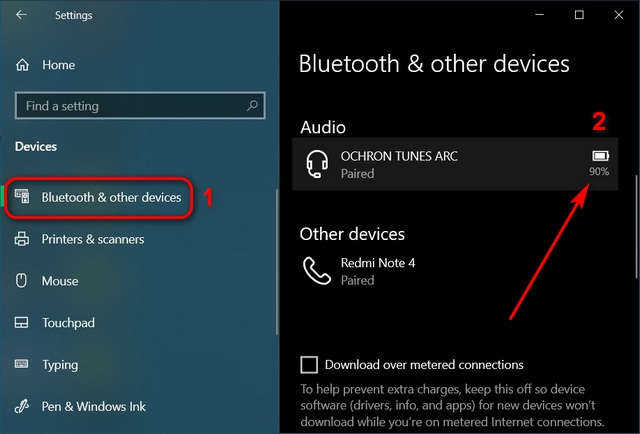 Cómo verificar el nivel de batería de los auriculares Bluetooth en Windows 10