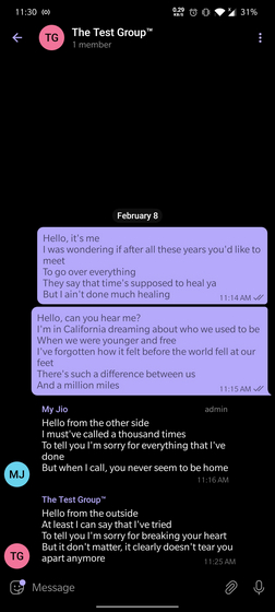telegrama de mensaje grupal anónimo
