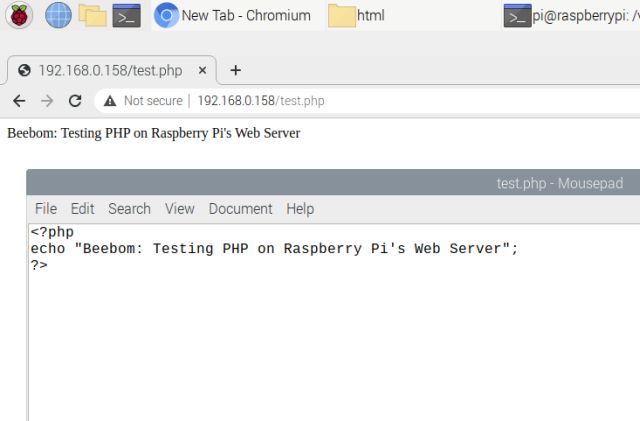 Instalar PHP en raspberry pi