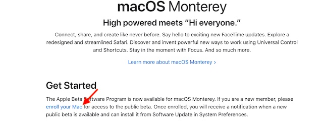 inscribe tu Mac - Instala macOS Monterey Public Beta