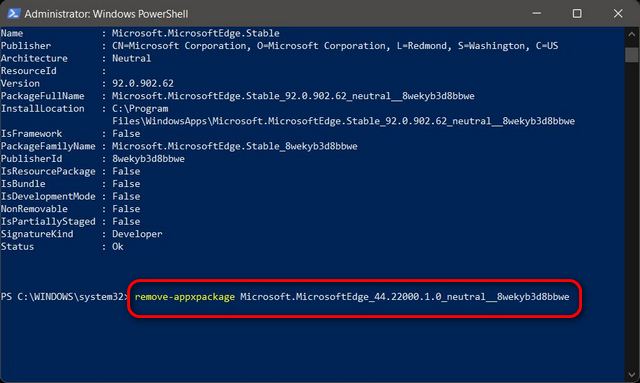 Cómo eliminar, eliminar y desinstalar Microsoft Edge de Windows 11