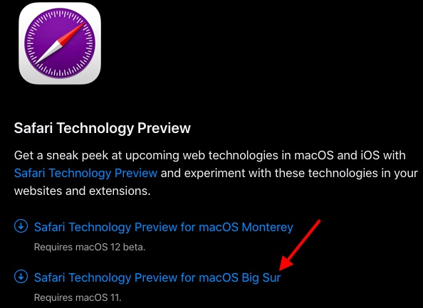 Descargue la vista previa de la tecnología Safari: instale el navegador Safari en macOS Big Sur