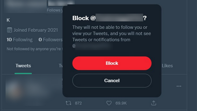 bloquear a alguien twitter