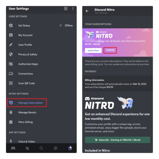 Cómo cancelar la suscripción a Discord Nitro en 2022 (Guía)