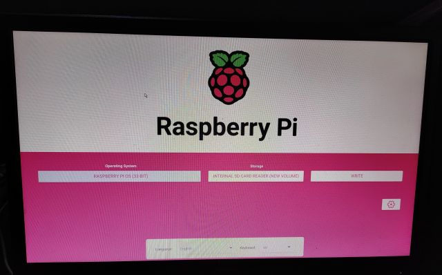 elija raspberry pi os desde la pantalla de instalación