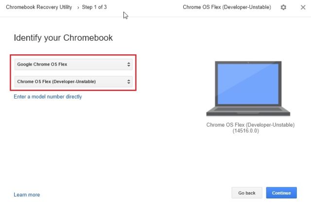 Flash Chrome OS Flex en su unidad USB
