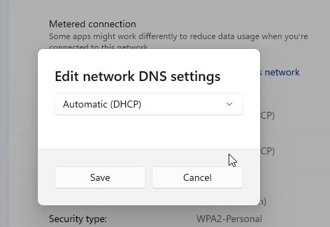8. Verifique la configuración de DNS y proxy