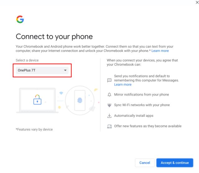 Comparta la contraseña de Wi-Fi entre Chromebooks y Android con Phone Hub