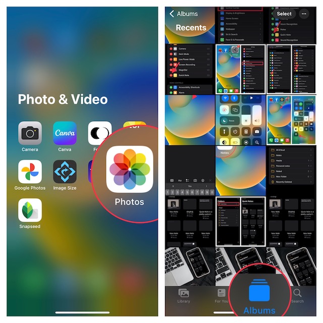 Aplicación de fotos en iPhone y iPad
