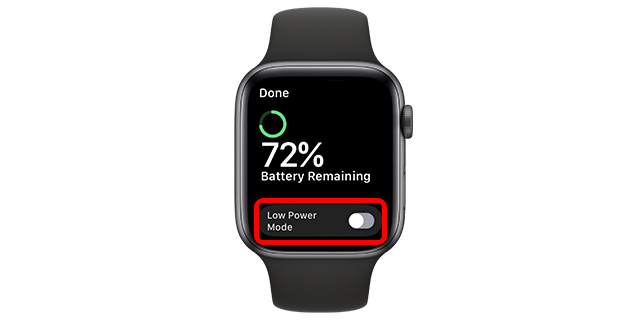 apple watch alternar modo de bajo consumo 1