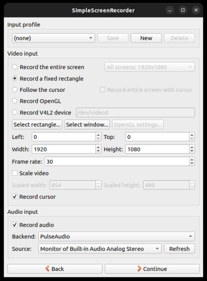 Grabación de pantalla en Ubuntu con SimpleScreenRecorder