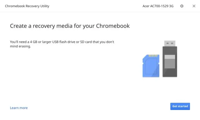 utilidad de recuperación de Chromebook