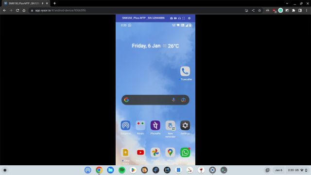 Duplique su teléfono Android en un Chromebook usando Vysor
