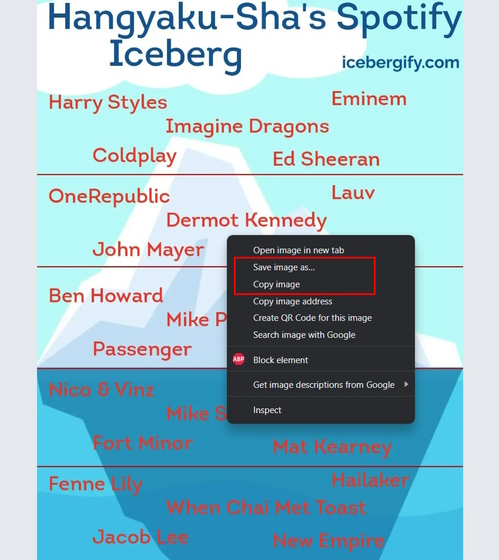 Compartir Spotify Iceberg